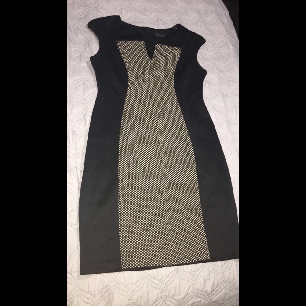 Eonnected apparel dress , Black and Tan